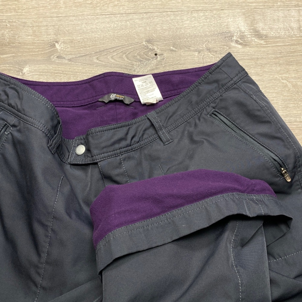 Eddie Bauer Sport Pants Womens 14 Navy Blue Fleece Lined Water Repellent Hiking - Picture 8 of 10